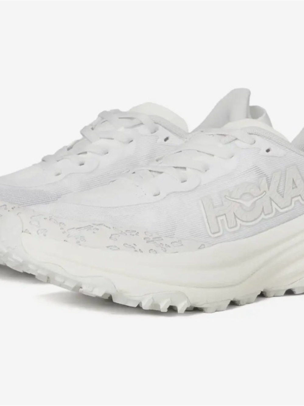 Hoka Men’s Speedgoat 6 size 8.5  All-White Trail Running Shoes